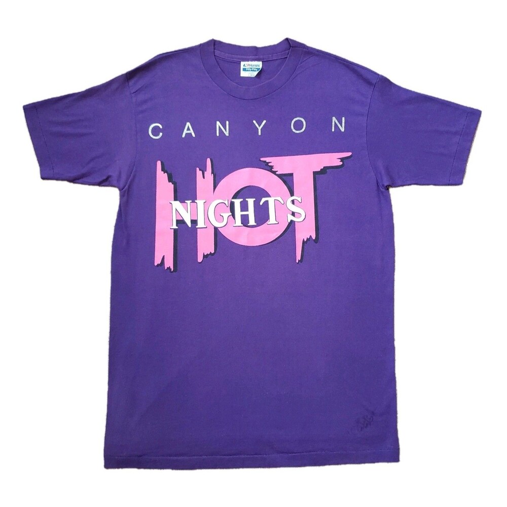 Vintage 90s Grand Canyon Hot Nights Sz Large Single Stitch USA Made Mens T-Shirt